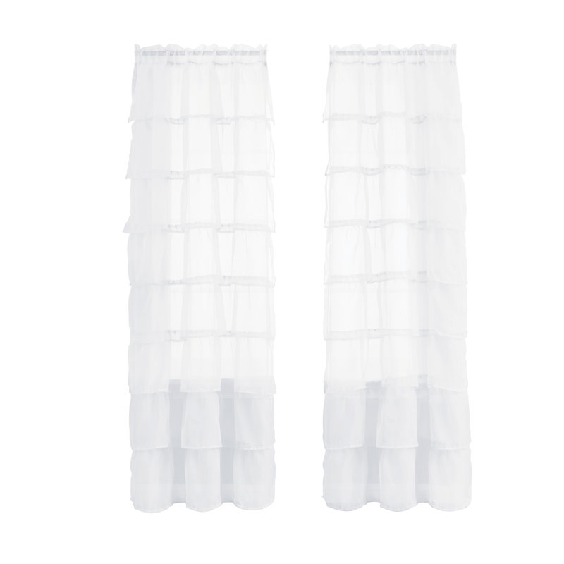 Sheer Curtain Panel Pair, 38" W x 96" L