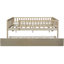Space Twin Daybed With Trundle And Fence Guardrails, Walnut Color Guardrails For-130155367-130155371