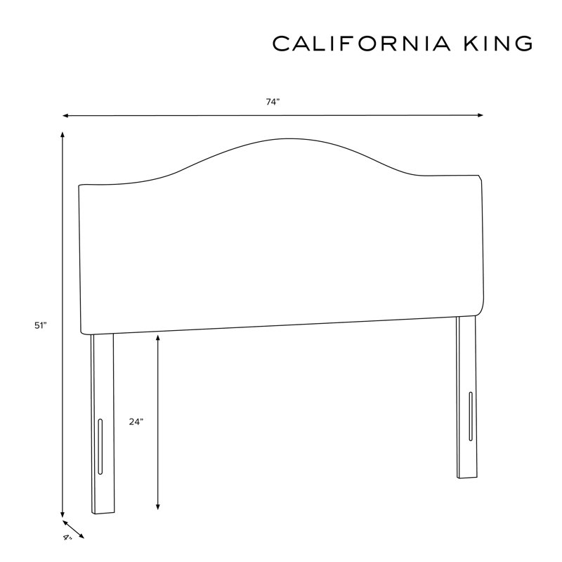 Tête de lit tapissier Catelynn, Très grand californien, Velours performance cacao classique