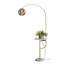  Modern 70.1'' White Tray Table Glass Floor Lamp with USB Tray Table