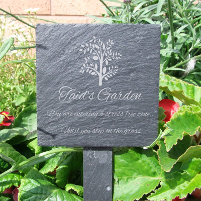 Lakeport Stone Plants & Flowers Garden Sign