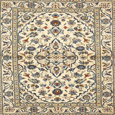 Tapis traditionnel beige / bleu Ryson