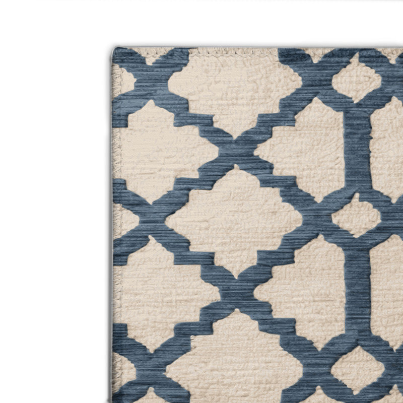 Tapis intérieur et extérieur beige Trellis, Rectangulaire 2 pi x 3 pi
