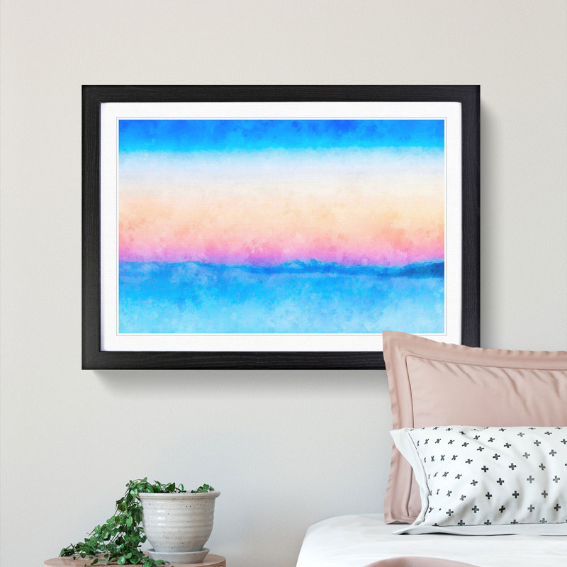 Cold Mountain - Picture Frame Painting Print, 45cm H x 63cm W x 2cm D, Black Framed