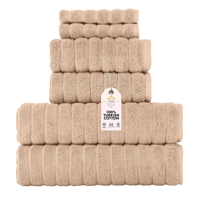 Ensemble de 6 serviettes en coton Florentin, Beige