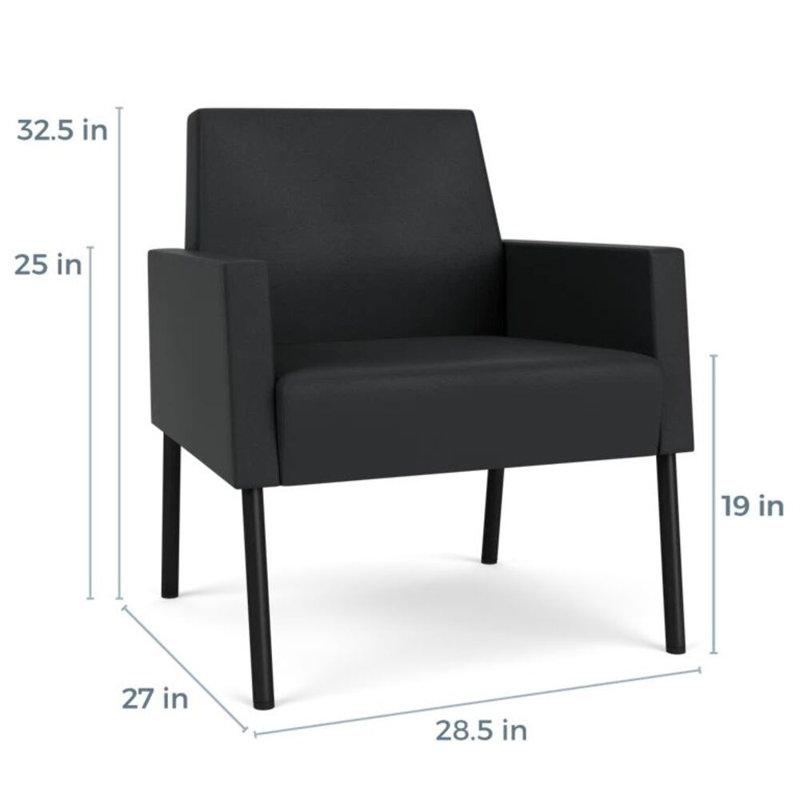 Fauteuil de réception Mystic, Noir, noir, noir, noir, Modena graphite
