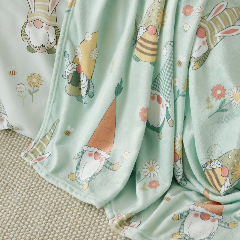 Spring Gonks Cosy Fleece Blanket Throw
