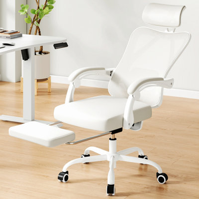 Chaise de bureau avec appui-tête, chaise d'ordinateur à haut dossier pour le bureau à domicile, chambre d'étude