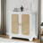 Rattan Decorated Sideboard Buffet with Ample Storage, Ideal for Corridors, Entrances, and Living Rooms