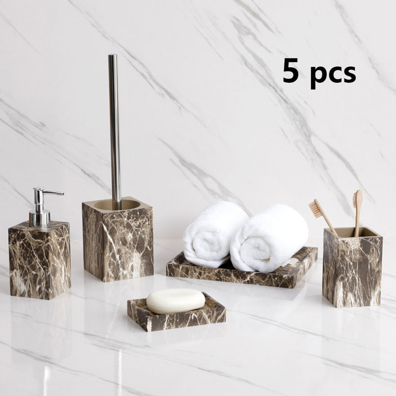 Ensemble complet d'accessoires de salle de bain 5 pièces