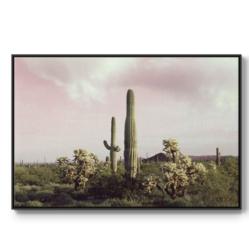 Orgue à tuyaux Cactus National Monument, toile tendue avec châssis, H 25 po x l 37 po x P 2 po, Cadre noir