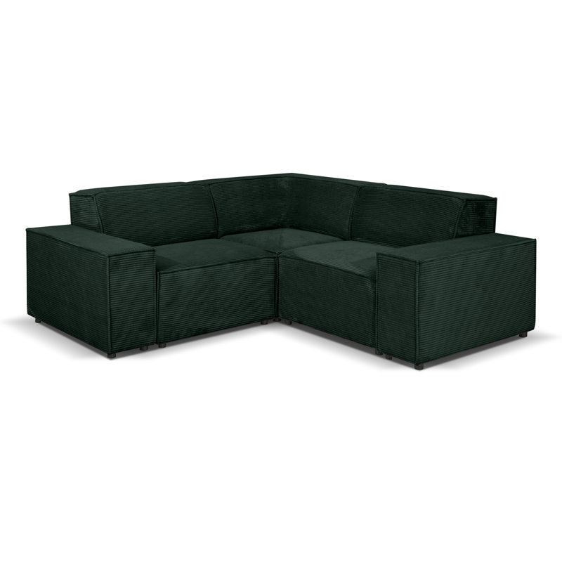 Sublette 4 Seater Corner Sofa , Green