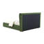 Lit double en chenille vert foncé Cheryl (aucun outil requis)-671500681