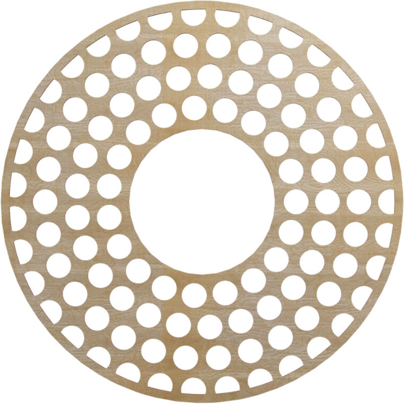 Médaillon de plafond en bois Fink, H 34 po x l 34 po x P 0,38 po, Hickory
