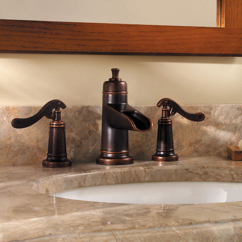 Ashfield Centerset Bathroom Faucet with Drain Assembly, Rustic Bronze