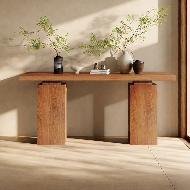 Console minimaliste de style nordique, H 31,5 po x l 62,99 po x P 13,78 po