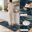 Tapis de cuisine lavables antidérapants à feuilles tropicales