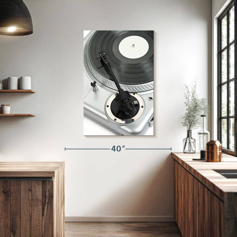 Abarca Silver Turntable, 39" H x 26" W
