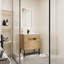 Meuble-lavabo simple 30,09 po avec plateau en céramique Tieria