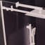 Porte de douche coulissante en verre transparent l 60 po x H 76 po en noir mat - coulissant pratique à gauche ou à droite, rouleaux silencieux, matériaux, séparation de l'eau
