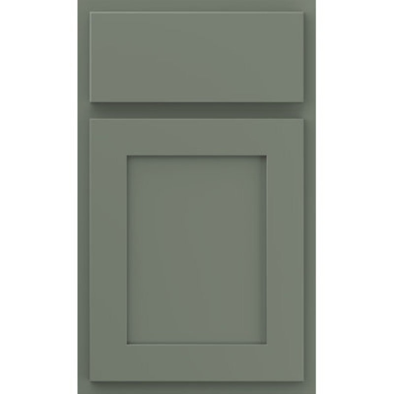 Dwelling Claredon Door Sample, Sage w/Nickel Glaze, Hardwood