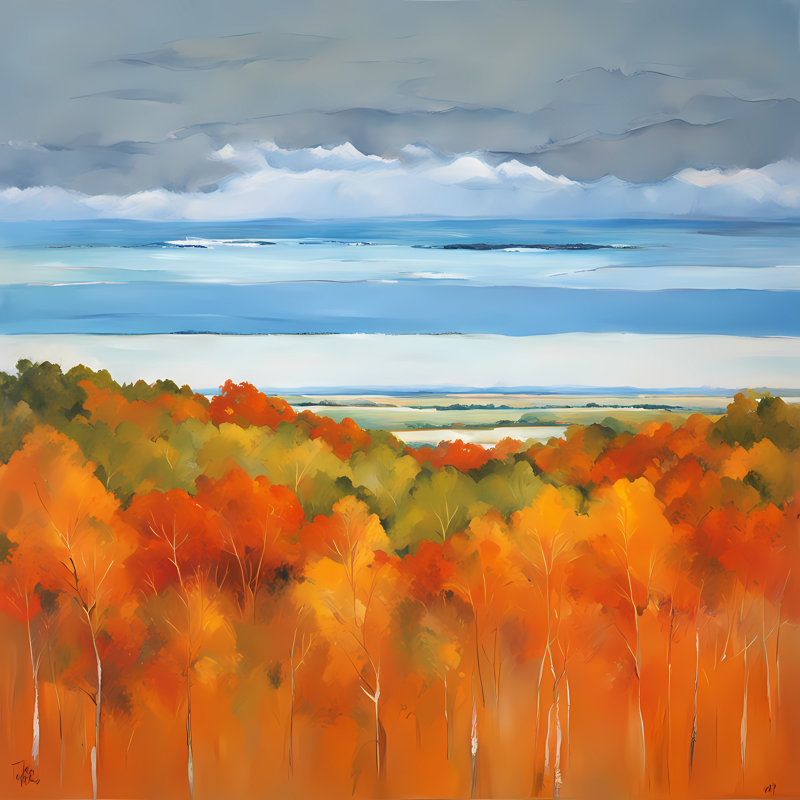 Autumn Forest Glow, 24" H x 24" W