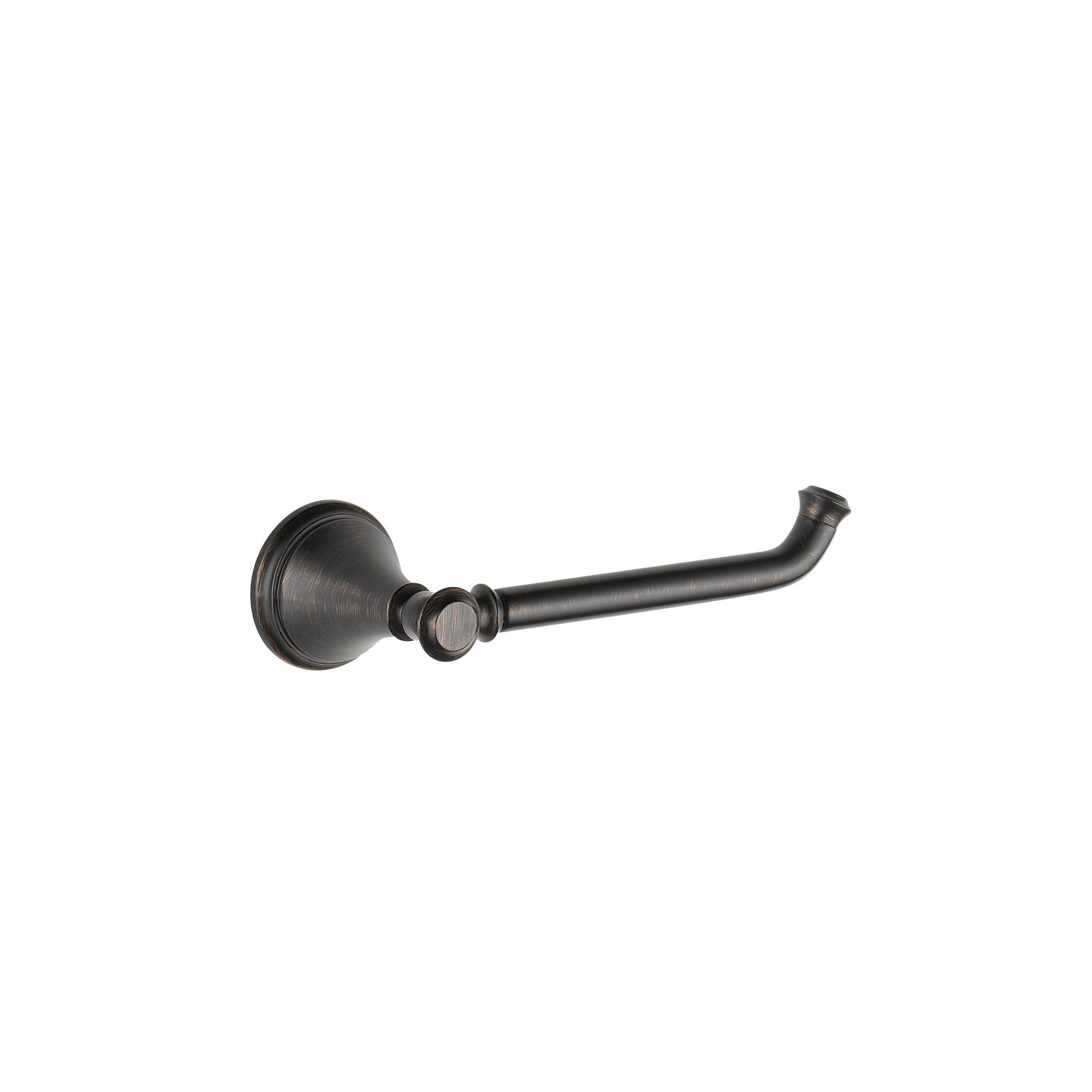 Cassidy Wall Mount Single Post Toilet Paper Holder Bath Hardware Accessory in Polished Chrome, Venetian Bronze