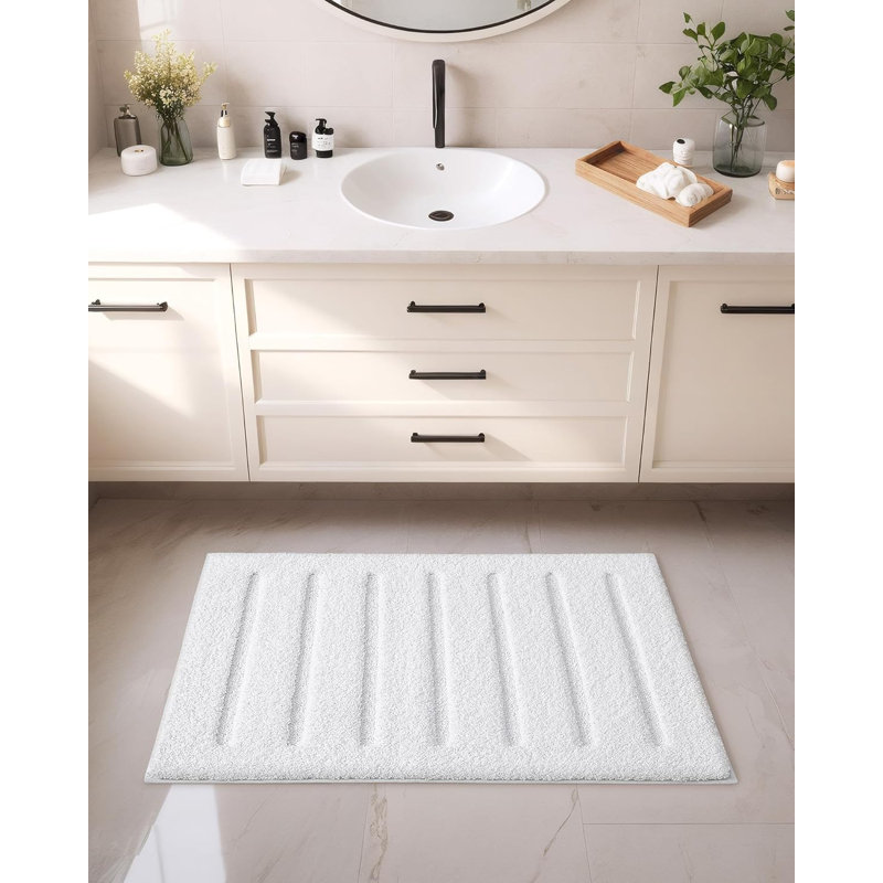 Non-Slip Bath Rug, 44cm W x 76cm L, White