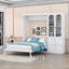 Grand lit escamotable avec armoire de rangement réversible peu encombrante et portes et tiroirs modernes en acrylique-1546242137