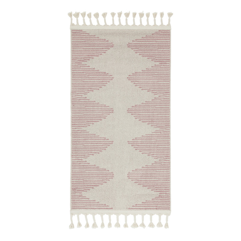 Loop-De-Loop Geometric Synthetic Area Rug, Runner 67 x 220cm