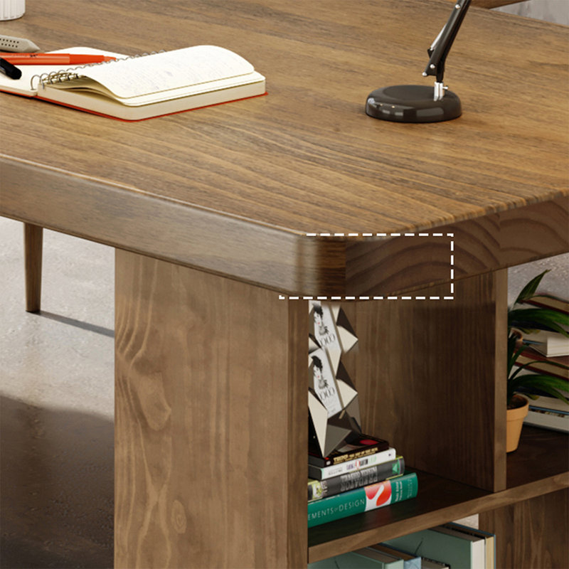 Bureau de salon Bibliothèque Bureau de rangement intégré avec tiroirs Bureau et bureau, H 29,53 po x l 86,61 po x P 35,43 po