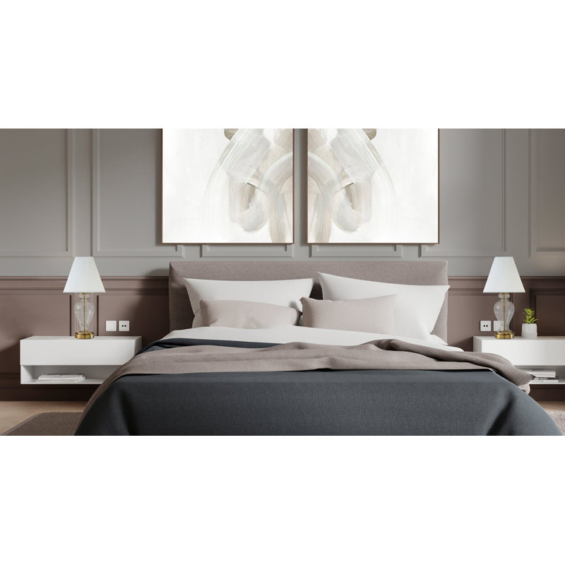 Lampe de table en laiton laiton avec abat-jour bleu