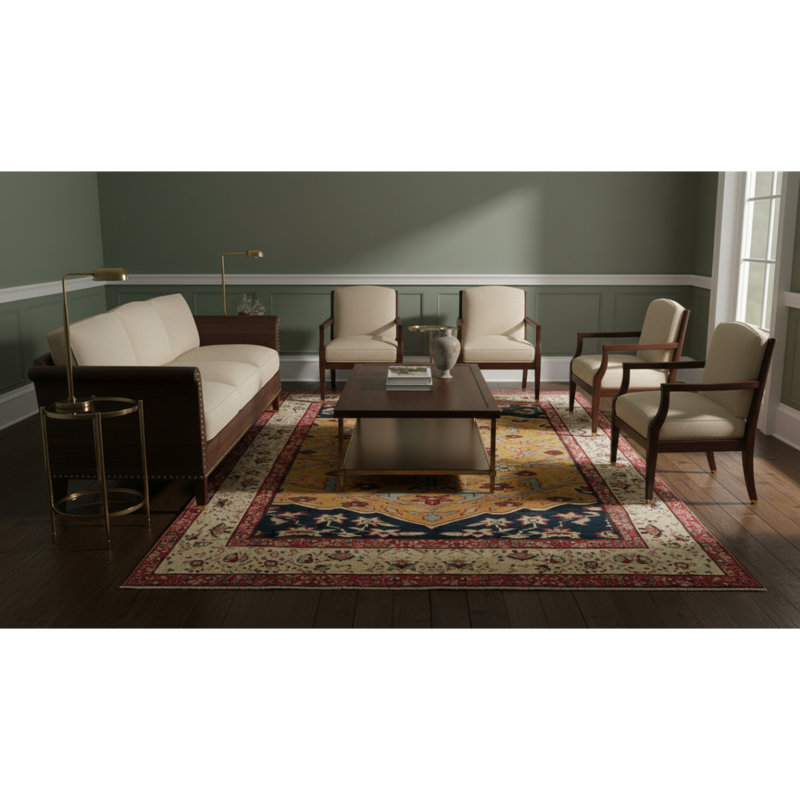 One-of-a-Kind 7'10”x9'10” Hand Knotted Area Rug