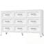 Commode en bois avec 9 tiroirs et pieds robustes-1452829534