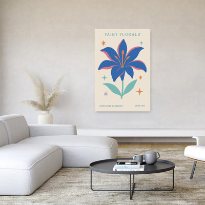 Fairyflorals Abstract Colorful Dreamy Lily Flower Nature Wall Art Print 1 Piece Wrapped Canvas Wall Art