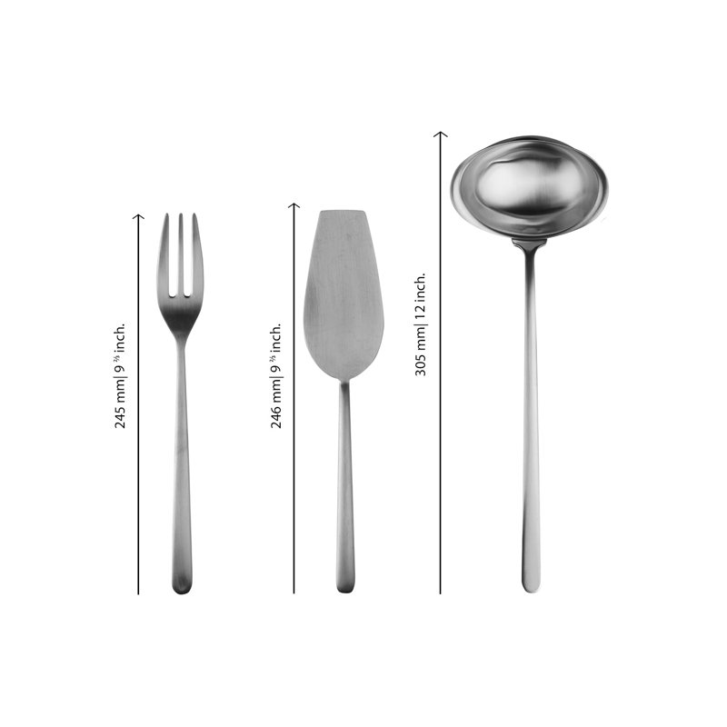 Linea 7 Piece Stainless Steel Hostess Set, Ice