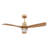 47.2in Ceiling Fan Light 3 Blade Fandelier with Lamp 3 Color LED Ceiling Fan Fixture with Remote Control for Bedroom Living Room Indoor Use
