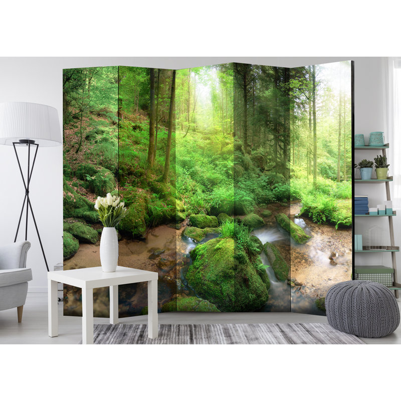 Wedgeport 225cm W x 172cm H 5 - Panel Folding Room Divider