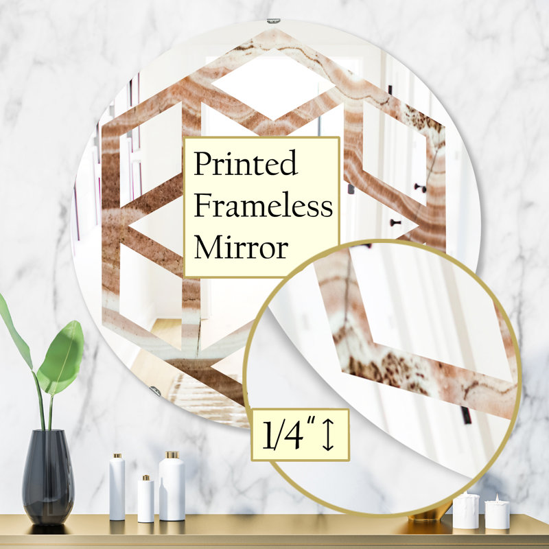 Miroir mural Crystals Minerals and Stones, H 31,5 po x l po