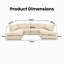 5 Seater Corduroy Corner Sofa -175015332