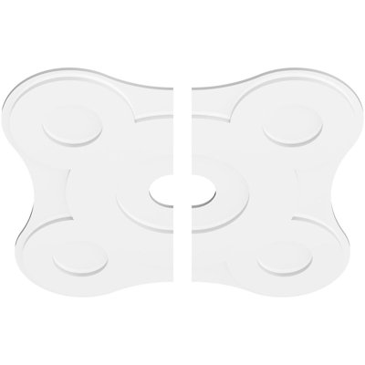 34"OD x 5"ID x 11 3/4"C x 1"P Luna Architectural Grade PVC Contemporary Ceiling Medallion, Two Piece
