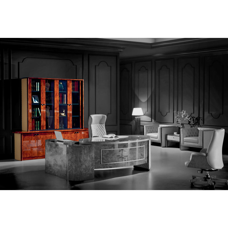 Bibliothèque standard en bois massif Suhani H 86,6 po x l 94,5 po