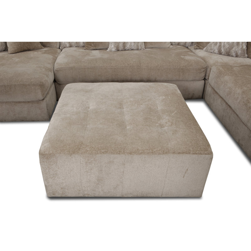 MOD 600 Roxie 46x46 Ottoman - Hepburn Buff Upholstery, Handcrafted Design, Matching Sectional Complement