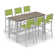 Travira 7-Piece Bar Table and Sling Bar Chair Rectangular Dining Set - 72"x30"