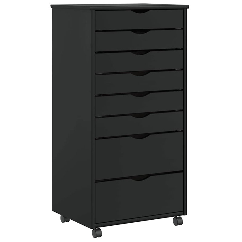 Bacca 53cm Wide File Cabinet, Black