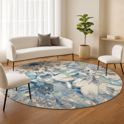 Machine Washable Indoor/Outdoor Chantille ACN2340 Floral Rug