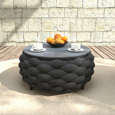 Polyester Rope & Aluminum Frame 3-piece Patio Conversation Set