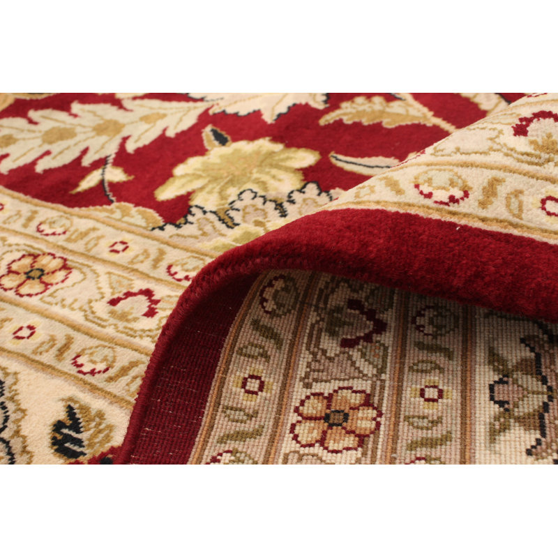 Tapis de surface en laine rouge/beige 9 pi 2 po x 12 pi 3 po à la main one-of-kind-noué la 2010 pako Arabelle