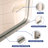 Glossy Brushed Silver Rounded Corner Rectangle Bathroom Mirror-2044802386