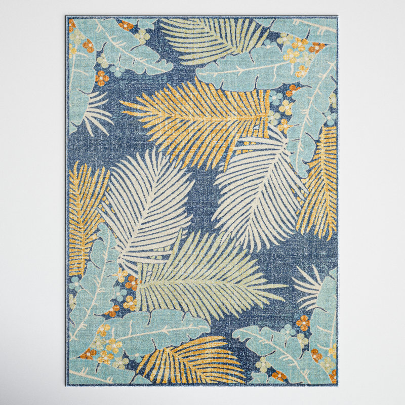 Lourdes Floral Rug, Rectangle 8'10" x 12'